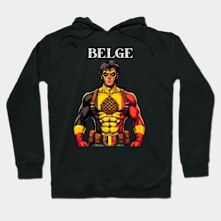 Belgian Superhero: 80's Male Gritty Comic Book Hero Hoodie